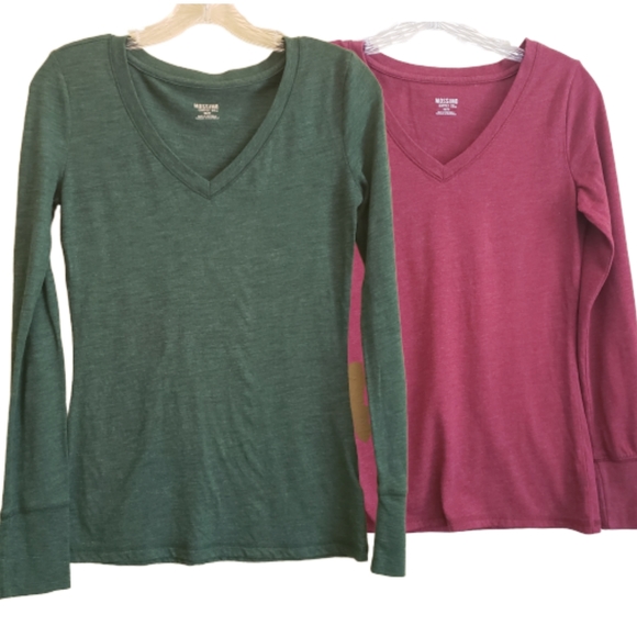 Mossimo Supply Co. Tops - 4/$25 Two Mossimo Supply Solid Long Sleeve Shirts